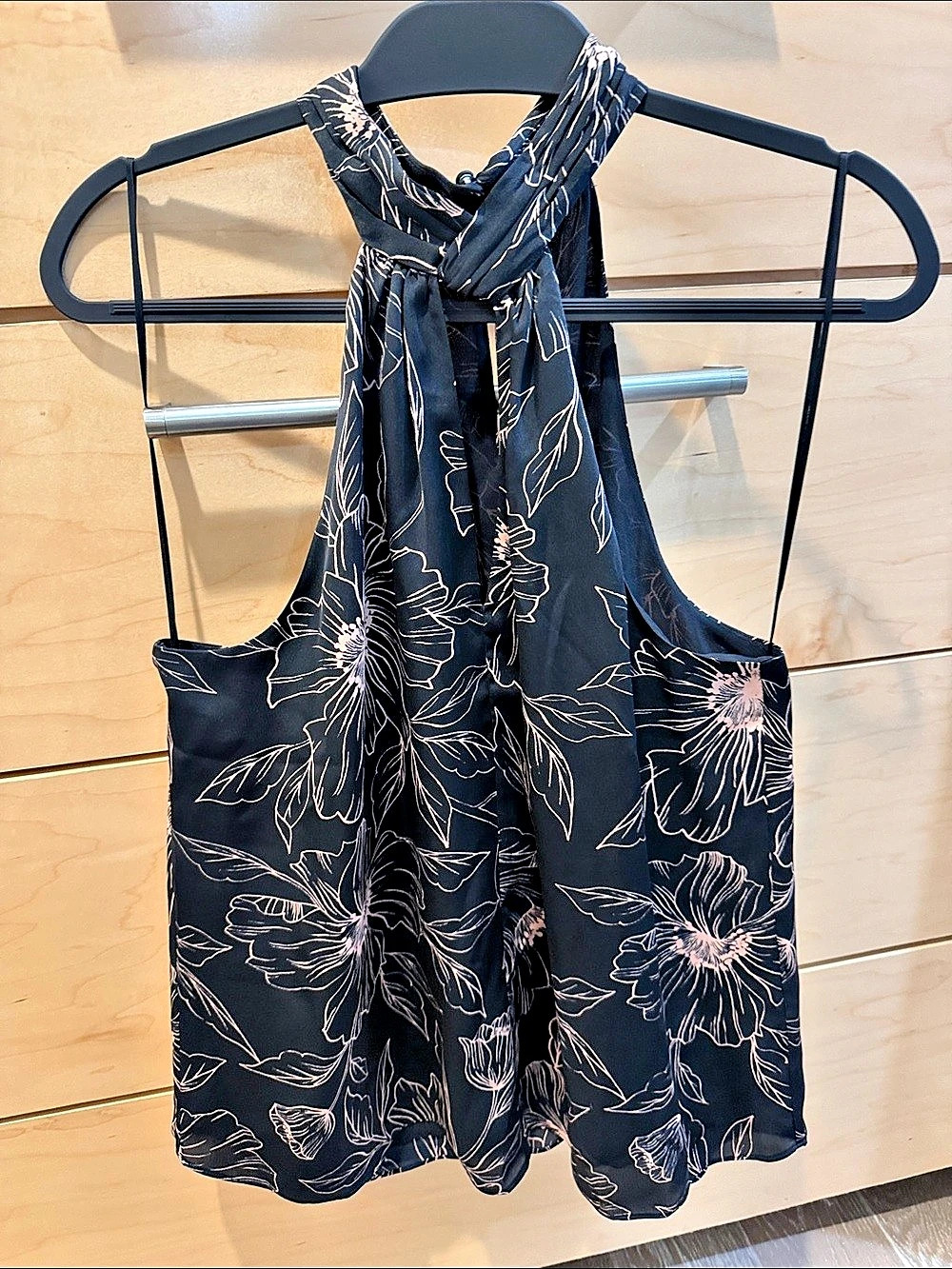 joie Floral Top in Black & Pink Like New